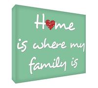 Feel Good Art-Quadro a profilo spesso, in formato A5, decorazione blocco/Momento, 21 x 14,8 x 2 cm, misura grande, colore: verde