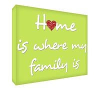 Feel Good Art-Quadro a profilo spesso, in formato A5, decorazione blocco/Momento, 21 x 14,8 x 2 cm, misura grande, colore: verde Lime