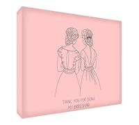 Feel Good Art-Regalo per battesimo con Design elegante, 10 x 15 x 2 cm, piccola, colore: rosa quarzo, Thank You for Being My Bridesmaid")