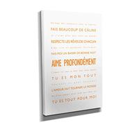 Feel Good Art - Stampa su tela da parete in stile moderno/tipografico, 40 x 60 cm, colore: Arancione/Bianco