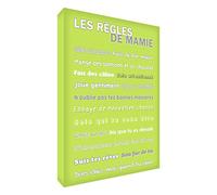 Feel Good Art - Tela artistica da parete con scritta Mamia, 40 x 60 cm, colore: Verde anatra