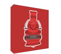 Feel Good Art tela su quadro con Front solido in stile di illustrazione moderno treno d' epoca rosso 10,5 x 14,8 x 2 cm piccolo