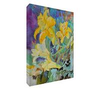Feel Good Art VJ-CASCADINGLILLIES1624-15IT Giglio Quadro da Galleria su Tela, Dipinto Originale Stilizzato, Artista Val Johnson, Multicolore, 60 x 40 x 4cm
