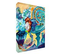 Feel Good Art VJ-SUMMERCOLLECTION128-15IT Estate Quadro da Galleria su Tela, Dipinto Materico Originale Stilizzato, Artista Val Johnson, Multicolore, 30 x 20 x 4cm