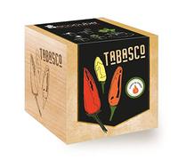 Feel Green Ecocube, Peperoncino Tabasco (Potenza del Piccante 7), Grow-Your-Own/Kit Pronto da Far Crescere, Piante in cubi di Legno da 7,5 cm, Prodotto in Austria