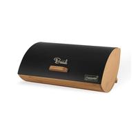 Feel Maestro Portapane Feel Maestro MR-1775-Black Nero Legno Metallo Bambù 25 X
