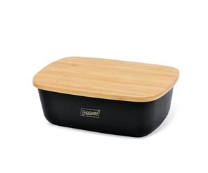 Feel Maestro Portapane MR-1776-BLACK Nero Legno Plastica 1 Pezzo 34,5 x 13 x 23,5 cm