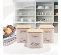 Feel Maestro Set di barattoli MR-1775-3S-IVORY 3 Pezzi