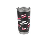 Feel the Beat, cassetta vintage per amanti della musica, regalo per uomini e donne Bicchiere termico in acciaio inox doppia parete