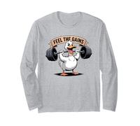 Feel The Gains Duck - Allenamento per Sollevamento Pesi Maglia a Manica