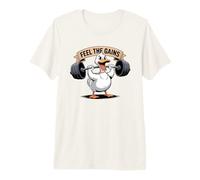 Feel The Gains Duck - Allenamento per Sollevamento Pesi Maglietta Premium