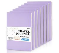 Feela - Confezione da 8 quaderni con copertina morbida, a righe, per il lavoro, da viaggio, per donne e uomini, per prendere appunti, materiale s