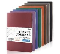 feela Confezione da 8 quaderni con copertina morbida, formato A5, a righe, a righe, per donne e uomini, per prendere appunti, per studio, materiale scolastico, quaderni per esercizi, colori vintage