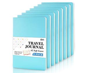 feela Confezione da 8 quaderni con copertina morbida, formato A5, a righe, per lavoro, a righe, per donne e uomini, per prendere appunti, materiale scolastico, quaderni per scrivere affari, colore