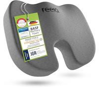 feela | Cuscino ortopedico [3 gradi di durezza] | Cuscino ergonomico per sedia da ufficio | Aumenta il comfort di seduta, favorisce la circolazione sanguigna e alleggerisce il coccige (Morbido)