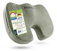feela | Cuscino ortopedico [3 gradi di durezza] | Cuscino ergonomico per sedia da ufficio | Aumenta il comfort di seduta, favorisce la circolazione sanguigna e alleggerisce il coccige (Morbido)