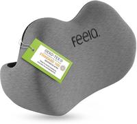 feela.® Cuscino schiena ergonomico per sedia da ufficio | cuscino lombare come cuscino per sedia per casa, ufficio o supporto per la schiena in casa ufficio (Grigio Scuro)