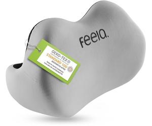 feela.® Cuscino schiena ergonomico per sedia da ufficio | cuscino lombare come cuscino per sedia per casa, ufficio o supporto per la schiena in casa ufficio (Argento)