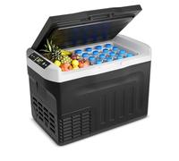 Feelfunn Frigorifero elettrico da 12 V - 32 QT (30 l), 12/24 V CC e 110-240 V AC, congelatore portatile a raffreddamento rapido per campeggio, viaggi, camion, camper, SUV, auto frigorifero da -4 ~ 20