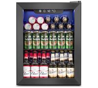 Feelfunn - Piccolo frigorifero per bevande da 1,7 piedi cubi - Mini frigorifero da 68 lattine con porta in vetro per bibite, birra, vino - Piccolo frigorifero per camera da letto, ufficio