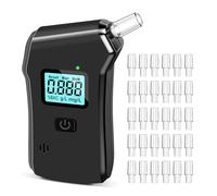 Feelhap Etilometro Portatile Certificato, Alcol Test con Display LCD Blu Digitale,Precisione di Grado,Etilometro Portatile Personale per Uso Domestico e Professionale Tester di Alcol con 30 Bocchini