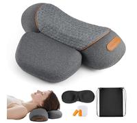 Feelhap Massaggiatore 3 in 1 per il Collo Cervicale,Cuscino Massaggiatore Cervicale Elettrico Riscaldante,Massaggio Profondo e Rilassamento con Calore e Trazione per Aiutare a Dormire (Grigio Scuro)