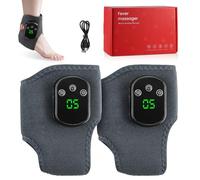 Feelhap Massaggiatore Per Piedi, 2PC Massaggiatore Elettrico Riscaldato, USB Ricaricabile massaggiatore per Caviglie con 3 Modalità di Vibrazione, 5 Velocità di Calore per Massaggio e Sollievo Disagio