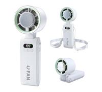 Feelhap Ventilatore Portatile a Mano, 1-199 Velocità Ventilatore Turbo Portatile, 5000mAh Ricaricabile Mini Turbo Ventilatore, Ventilatore Personale con Display Digitale, Raffreddamento a Ghiaccio (B)
