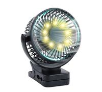 Feelhap Ventilatore Portatile con Clip, 12000mAh Mini Ventilatore USB con Telecomando, Ventilatore Portatile Silenzioso a 3 Velocità con Timer e Luci LED, Ventilatore da Tavolo con Rotazione di 360°
