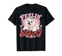 Feelin Seally Pun Harp Seal Principessa papà Joke Maglietta