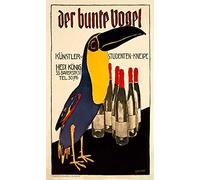 Feeling at home Der bunte vogel STAMPA su CARTA OPACA 220gr Albert Weisgerber - Animali verticale Immagine d'arte x cornice cm_86_X_51