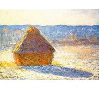 Feeling at home Haystack nell'inverno 1891 STAMPA su CARTA OPACA 220gr Claude Monet - Museo orizzontale Immagine d'arte x cornice cm_30_X_44
