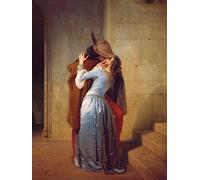 Feeling at home Il bacio STAMPA su CARTA OPACA 220gr Francesco Hayez - Tradizionale verticale Immagine d'arte x cornice cm_70_X_52