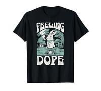 Feeling Dope Bunny 420 Day Vintage Funny Weed Magic Fungo Maglietta