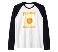 Feeling Egg-Static - Simpatico Design a Forma di Uovo Fritto Maglia con Maniche Raglan