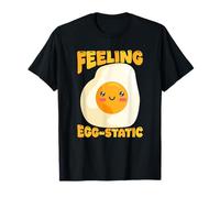 Feeling Egg-Static - Simpatico Design a Forma di Uovo Fritto Maglietta