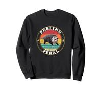 Feeling Feral Possum Vintage Funny Opossum Felpa