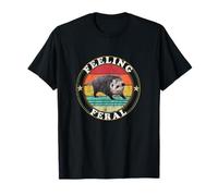 Feeling Feral Possum Vintage Funny Opossum Maglietta