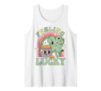 Feeling Lucky Four Leaf Clover Irish Luck Humor Canotta