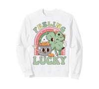 Feeling Lucky Four Leaf Clover Irish Luck Humor Felpa