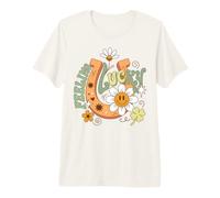 Feeling Lucky Good Fortune Positive Vibes Maglietta Premium
