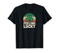 Feeling Lucky Retro Casino Humor St Patricks Day Vibes Maglietta