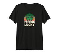 Feeling Lucky Retro Casino Humor St Patricks Day Vibes Maglietta Premium