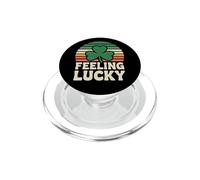 Feeling Lucky Retro Casino Humor St Patricks Day Vibes PopSockets PopGrip per MagSafe