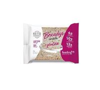 Feeling ok BREADYS CEREALS - Pane monoporzione Proteico, low-carb e chetogenico (Box da 10 pezzi da 50g)