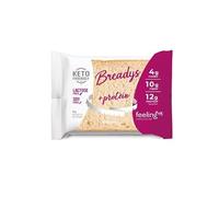 Feeling ok BREADYS - Pane monoporzione Proteico, low-carb e chetogenico (Box da 10 pezzi da 50g)