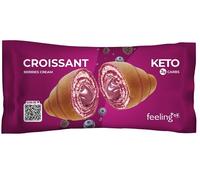 Feeling Ok Croissant ai Frutti di Bosco - Cornetto proteico per la dieta chetogenica, 50 g