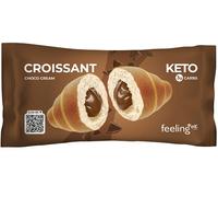Feeling Ok Croissant al cioccolato - Cornetto proteico per la dieta chetogenica, 50 g