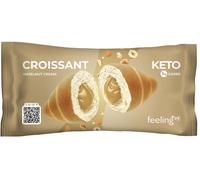 Feeling Ok Croissant alla Nocciola - Cornetto proteico per la dieta chetogenica, 50 g