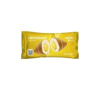 FEELING OK CROISSANT RIPIENO da 50 Gr CREMA PASTICCERA - Cornetto Chetogenico Ripieno alla Crema Pasticcera e con solo 3,00 Gr di Carbo e solo 0,50 Gr di Zuccheri (Box da 10 Pezzi da 50 Gr)